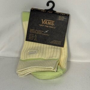 Vans Off-White and Light Green Casual Socks